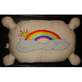 Cushion with rainbow