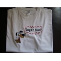 Embroidered T-Shirt "Larga o osso!" ("Release the bone!")