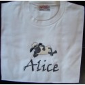 T-shirt - embroidered "Shaun the Sheep"