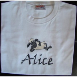 T-shirt - bordado "Ovelha Choné" (Alice)