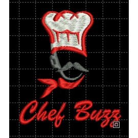 Conjunto de 2 bordados Chef Buzz