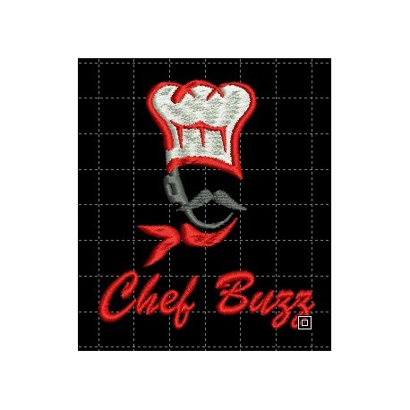 Conjunto de 2 bordados Chef Buzz
